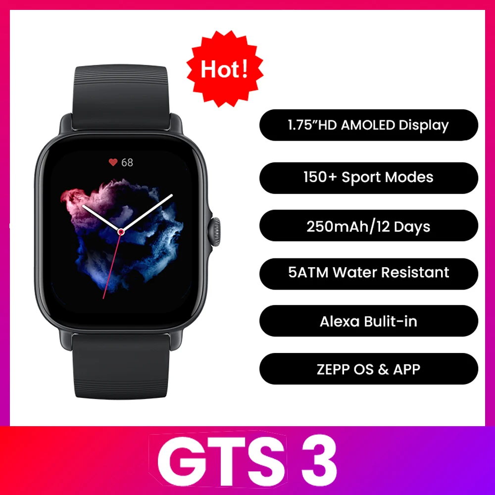 Timex Watches Smartwatch - Amazfit GTS 3 Smartwatch 5ATM Waterdicht