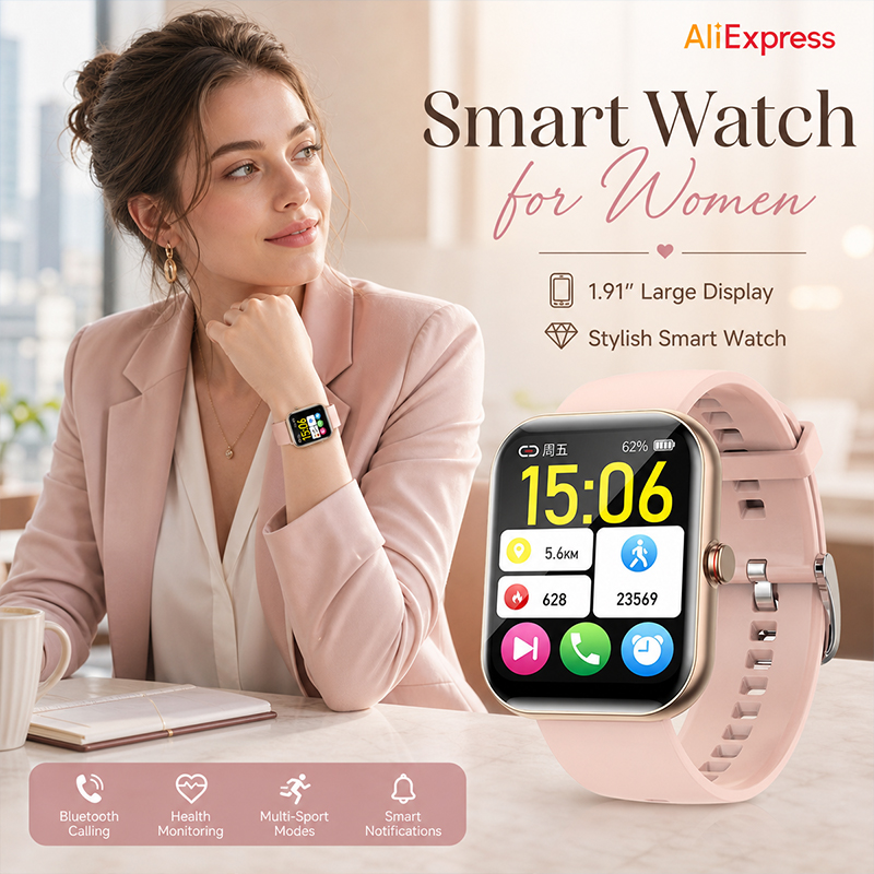 Dames Smartwatch BT Oproep Har - Watches Ladies Smartwatch recensie en prijs